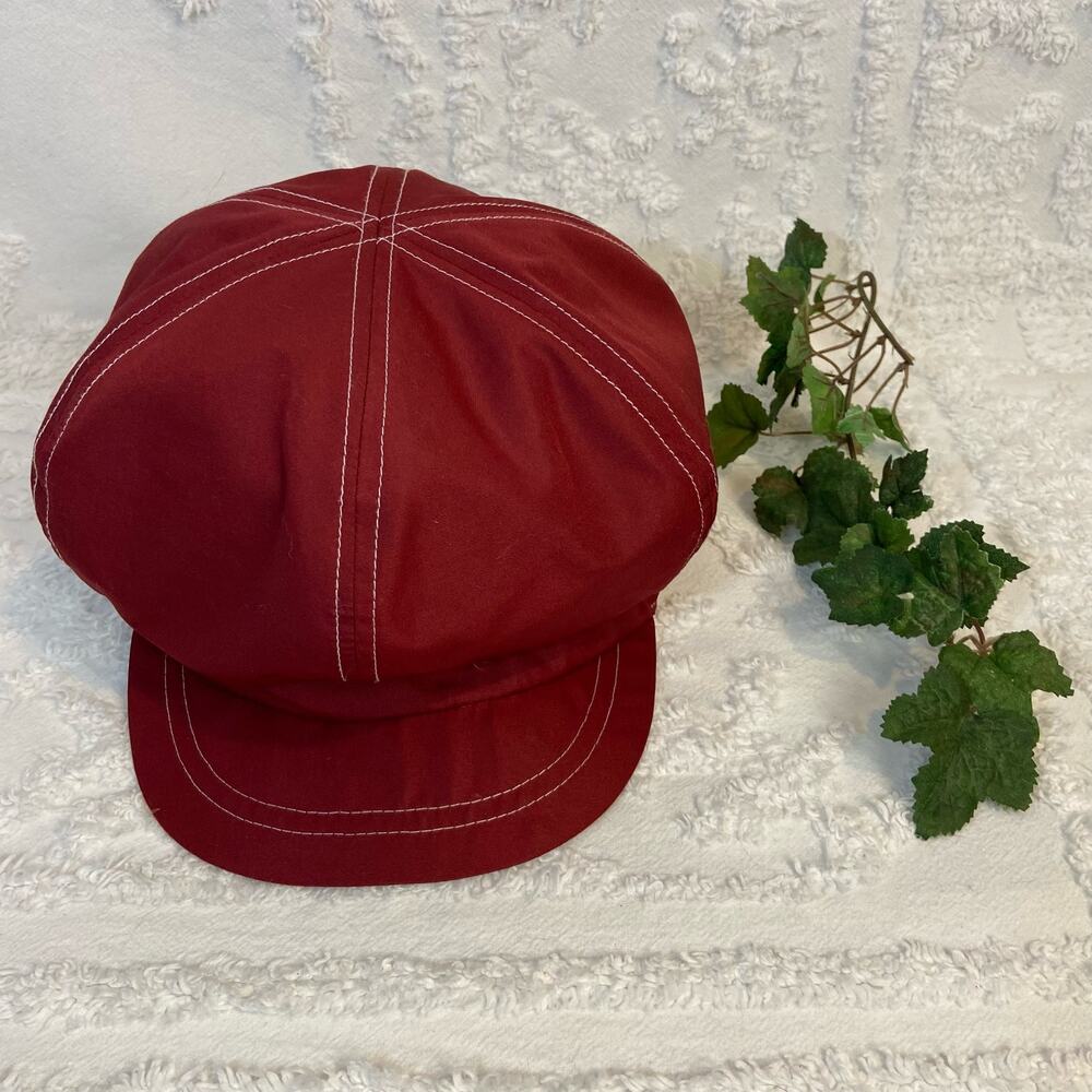 NINE & COMPANY Women's Newsboy Burnt Red Sz OS Classy Retro Cosplay Edgy Boho